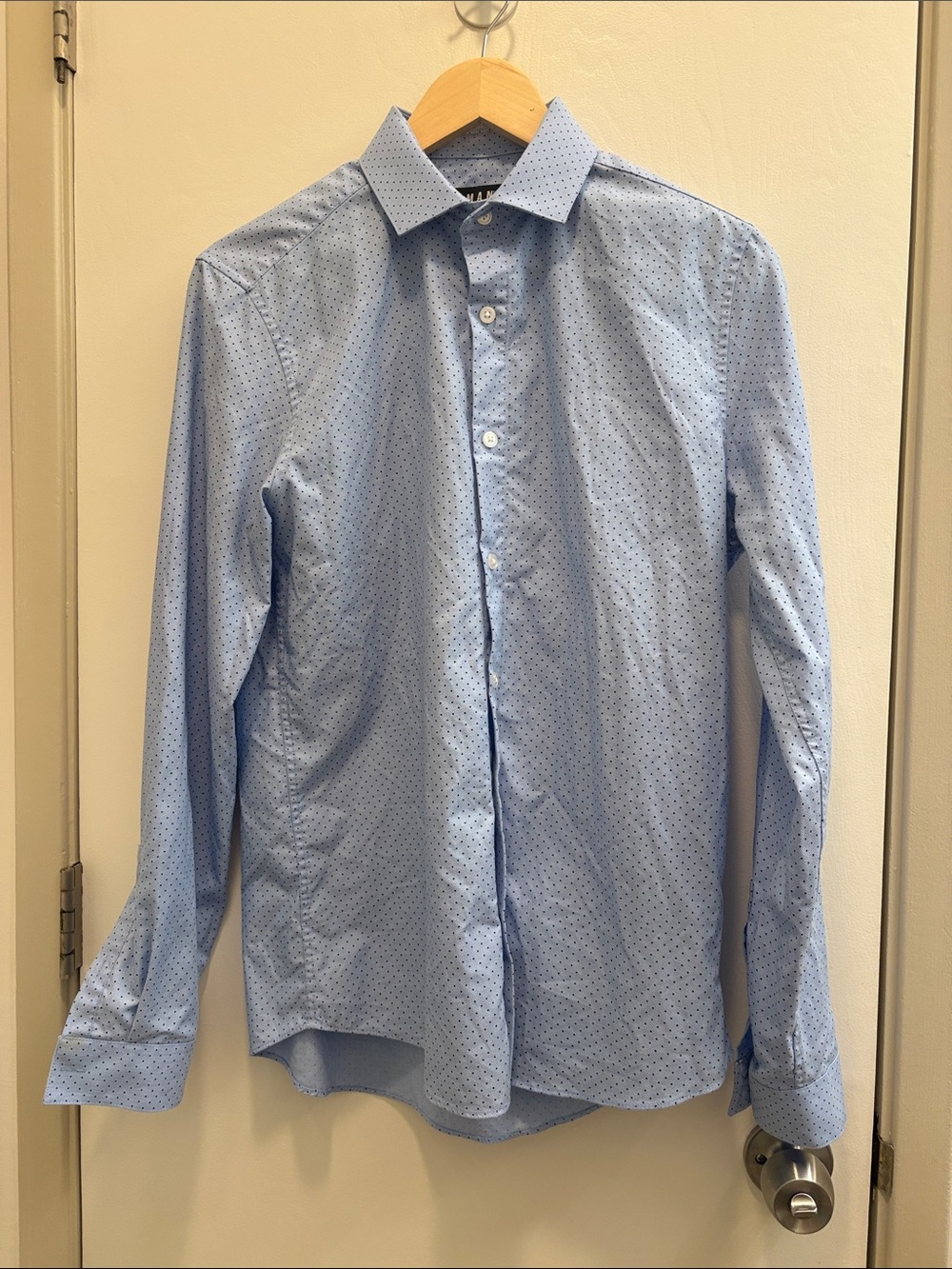 TOPMAN Light Blue Microdot Dress Shirt. Small. Slim Fit. In Good condition